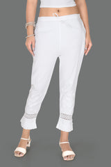 COTTON CHIKANKARI STRAIGHT PANT
