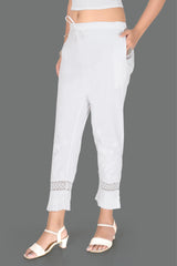 COTTON CHIKANKARI STRAIGHT PANT