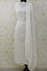 MAL CHANDERI MIRROR WORK SUIT SET