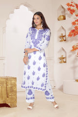 SATIN CHIKANKARI CO-ORD SET