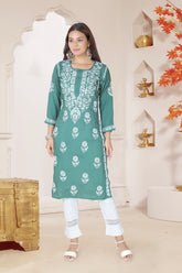 MODAL CHIKANKARI KURTI
