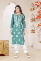MODAL CHIKANKARI KURTI