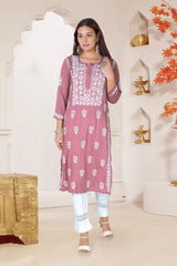 MODAL CHIKANKARI KURTI