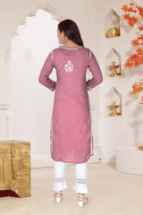 MODAL CHIKANKARI KURTI
