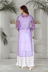 ORGANZA CHIKANKARI KURTI