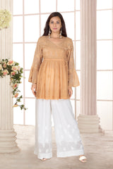 GEORGETTE CHIKANKARI SHORT KURTI