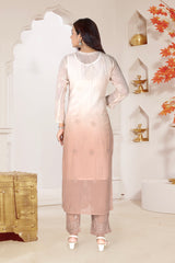 GEORGETTE CHIKANKARI KURTA PANT SET