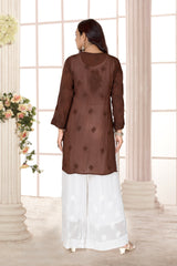 GEORGETTE CHIKANKARI SHORT KURTI