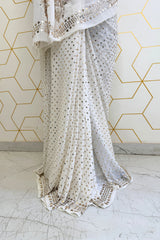 GEORGETTE MUKAISH WORK SAREE