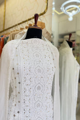 GEORGETTE CHIKANKARI STRAIGHT SUIT