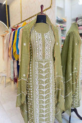 MAL CHANDERI PEARL WORK SUIT