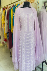MAL CHANDERI PEARL WORK SUIT