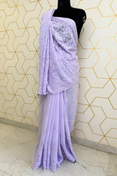 GEORGETTE CHIKANKARI SAREE