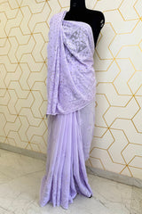 GEORGETTE CHIKANKARI SAREE