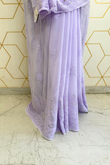 GEORGETTE CHIKANKARI SAREE
