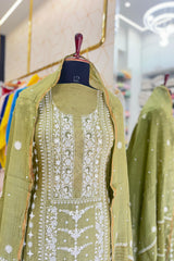 MAL CHANDERI PEARL WORK SUIT