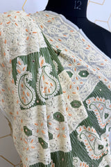 GEORGETTE CHIKANKARI PRINTED SAREE