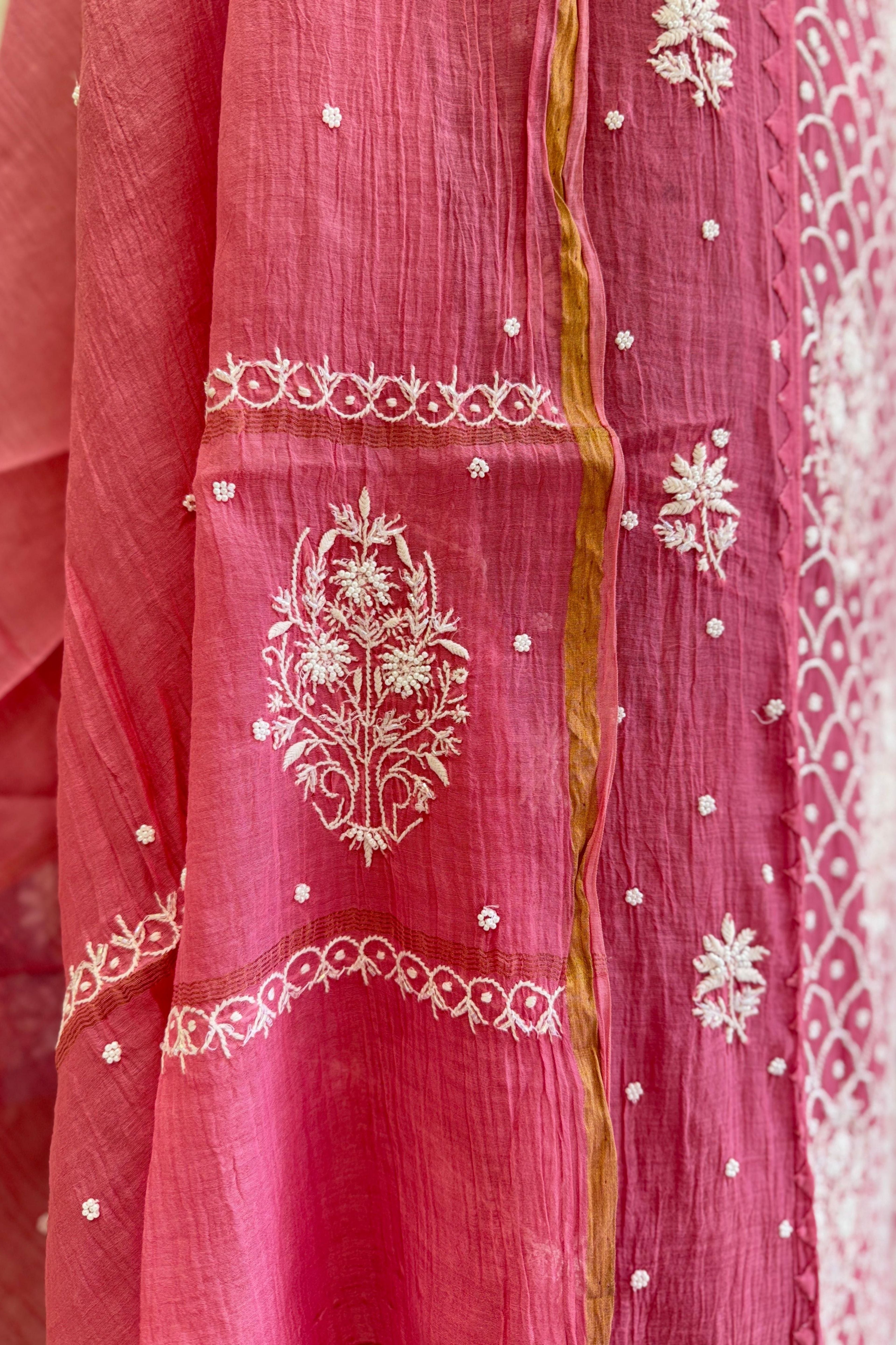 MAL CHANDERI PEARL WORK SUIT
